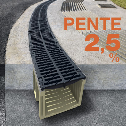 Système à pente intégrée 2.5%