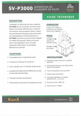 Fiche technique Aspirateur